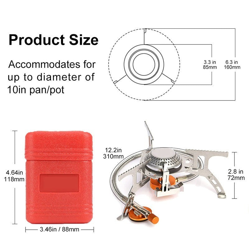 Outdoor Camping Strong Fire Gas Stove-USA Camp Zone