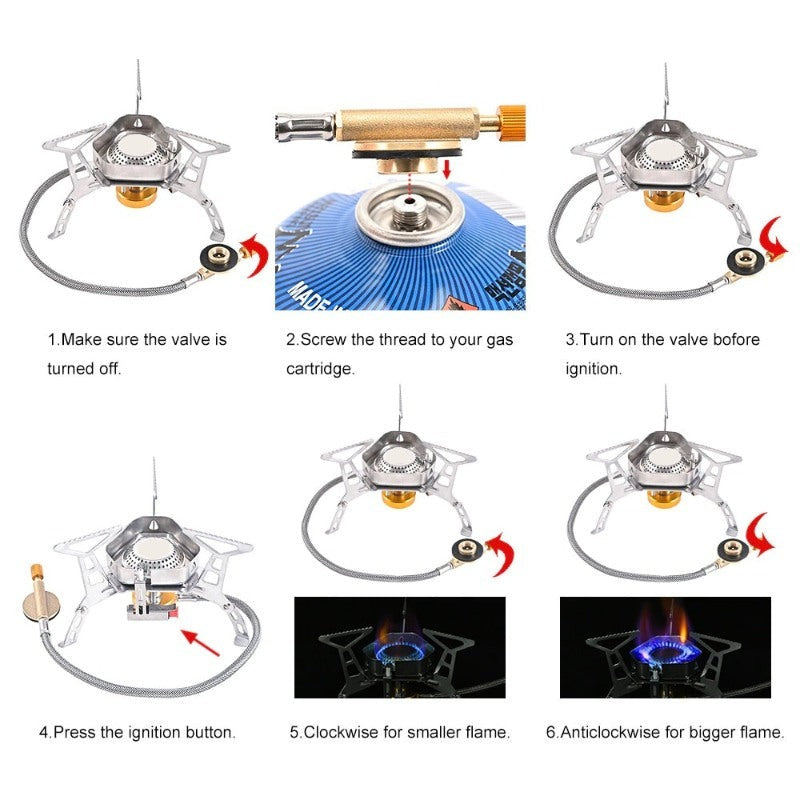 Portable Folding Ultralight Windproof Camping Stove-USA Camp Zone