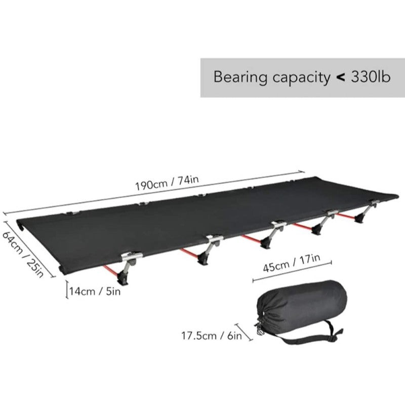 Ultralight Folding Cot Bed For Outdoor Travel Camping-USA Camp Zone