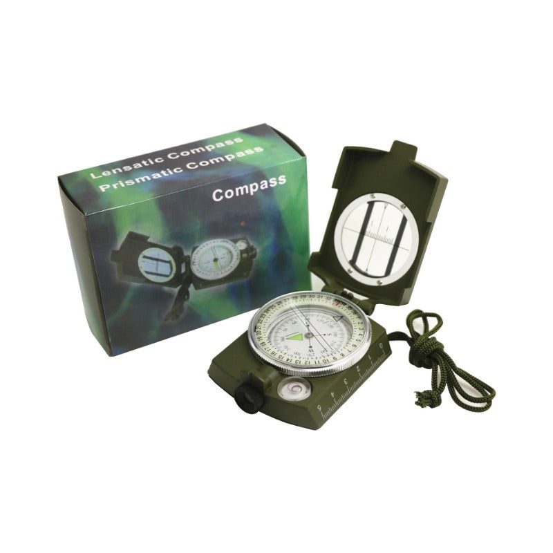 Multifunctional Military Green Compass-USA Camp Zone