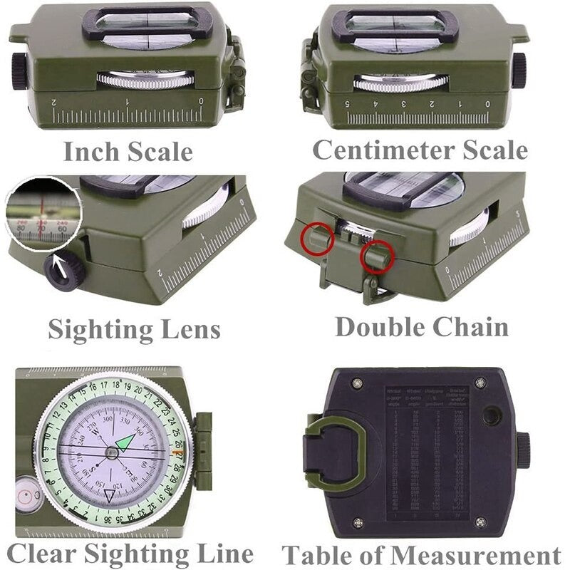 Professional Waterproof Camping Hiking Compass-USA Camp Zone