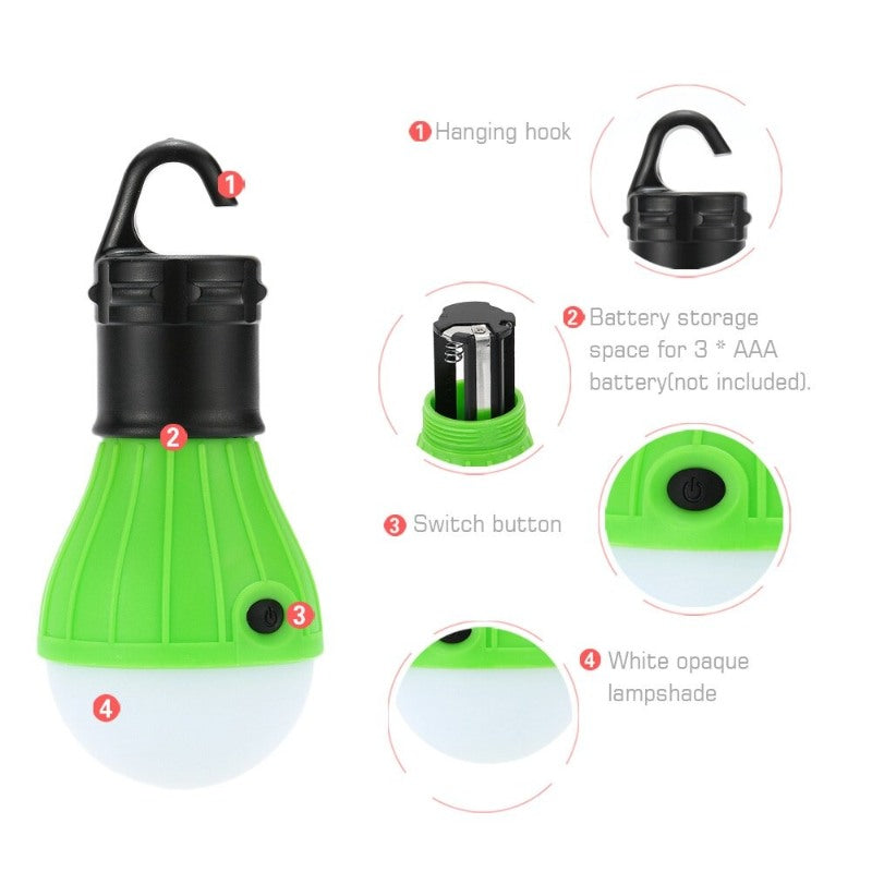 Mini Portable Lantern Emergency Tent Light Bulb-USA Camp Zone