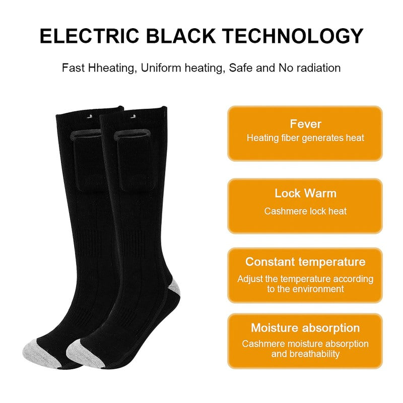 3 Modes Comfortable Water Resistant Electric Warm Socks-USA Camp Zone