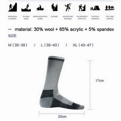 Merino Wool Thermal Warm Socks For Men And Women-USA Camp Zone
