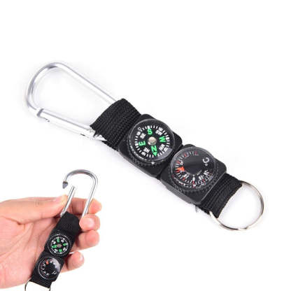 3 In 1 Camping Mini Carabiner Keychain Compass-USA Camp Zone