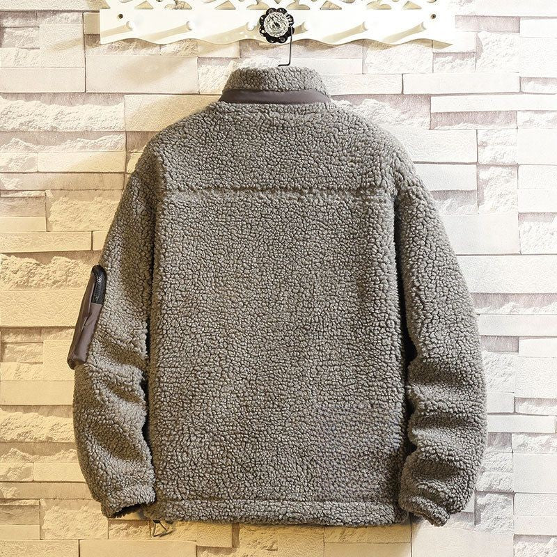 Men's Windproof Casual Fleece Jacket-USA Camp Zone