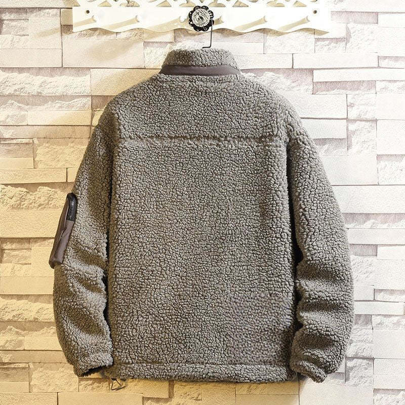 Men's Windproof Casual Fleece Jacket-USA Camp Zone