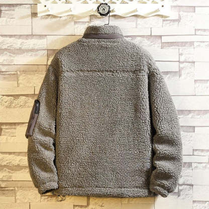 Men's Windproof Casual Fleece Jacket-USA Camp Zone
