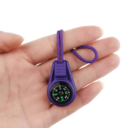 2Pcs Zipper Tail Rope Pocket Compasses-USA Camp Zone