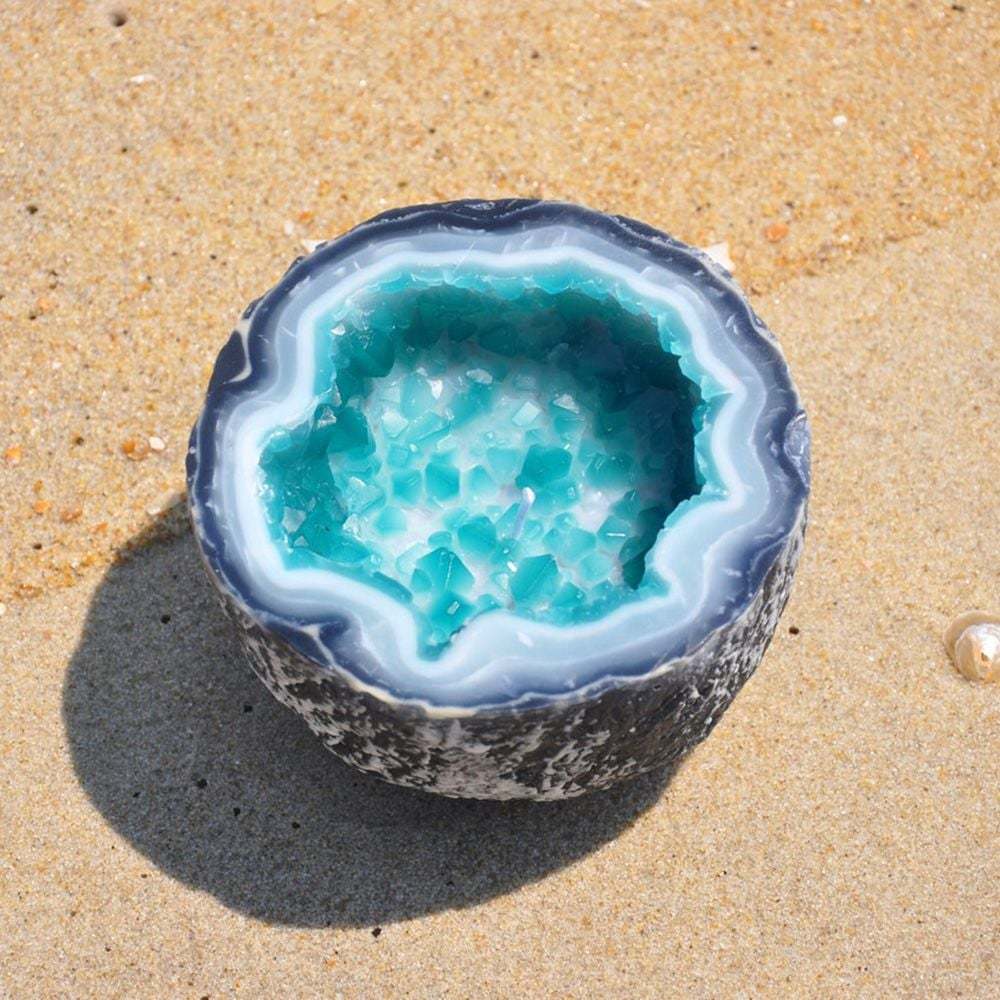 Geode Stone Inspired Decorative Candle-USA Camp Zone