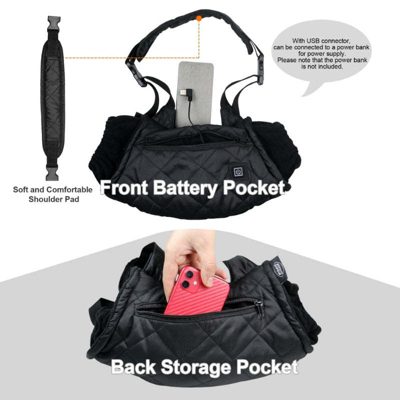 Electric Heated Hand Muff Warmer Pouch Glove-USA Camp Zone