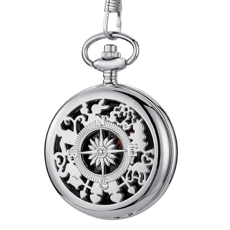 Engrave Pocket Watch Compass-USA Camp Zone