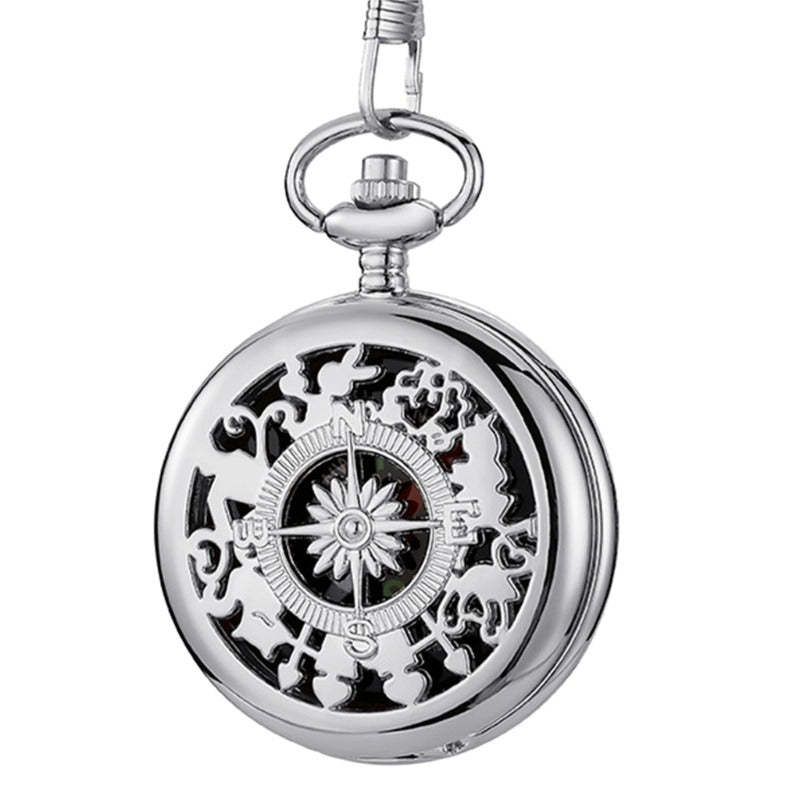 Engrave Pocket Watch Compass-USA Camp Zone