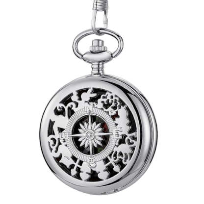 Engrave Pocket Watch Compass-USA Camp Zone