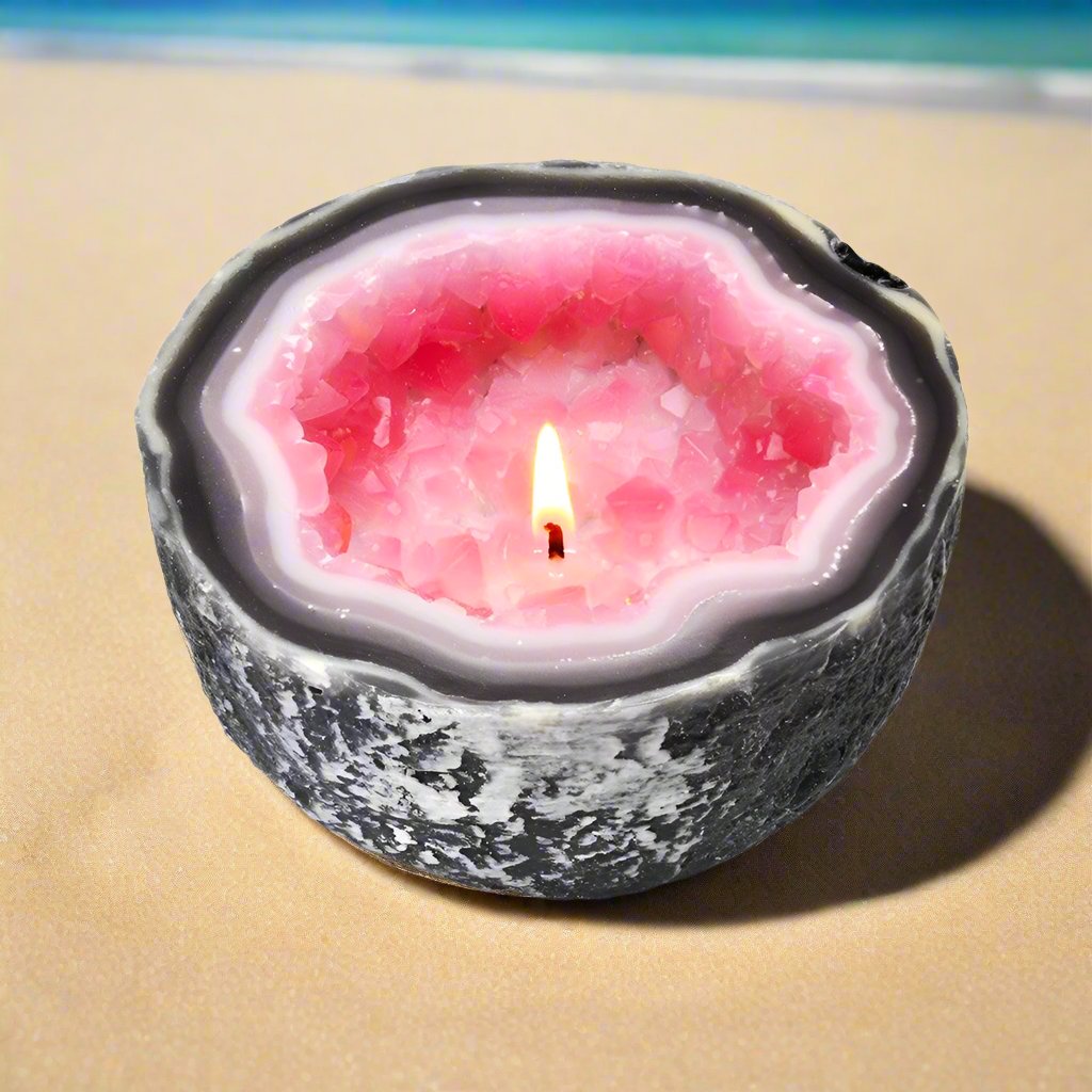 Geode Stone Inspired Decorative Candle-USA Camp Zone