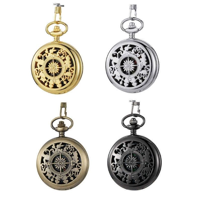 Engrave Pocket Watch Compass-USA Camp Zone