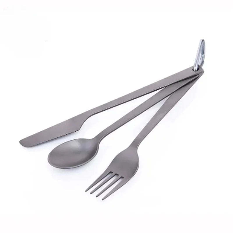 Titanium Fork Knife Set-USA Camp Zone