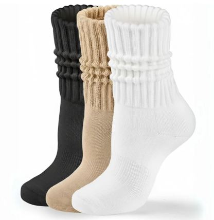Pack Of 3 Women Slouchy Athletic Crew Socks
