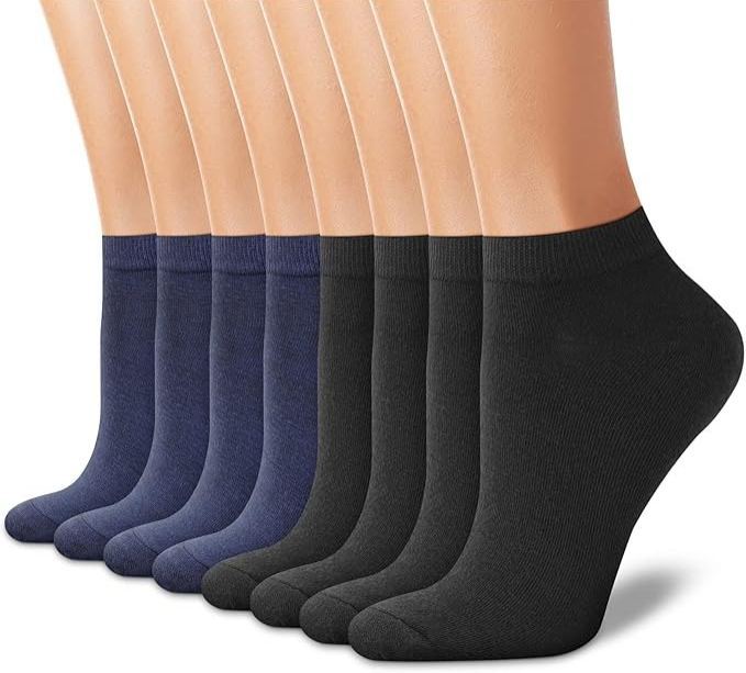 8 Pairs Of Non Slip Low Cut Casual Socks
