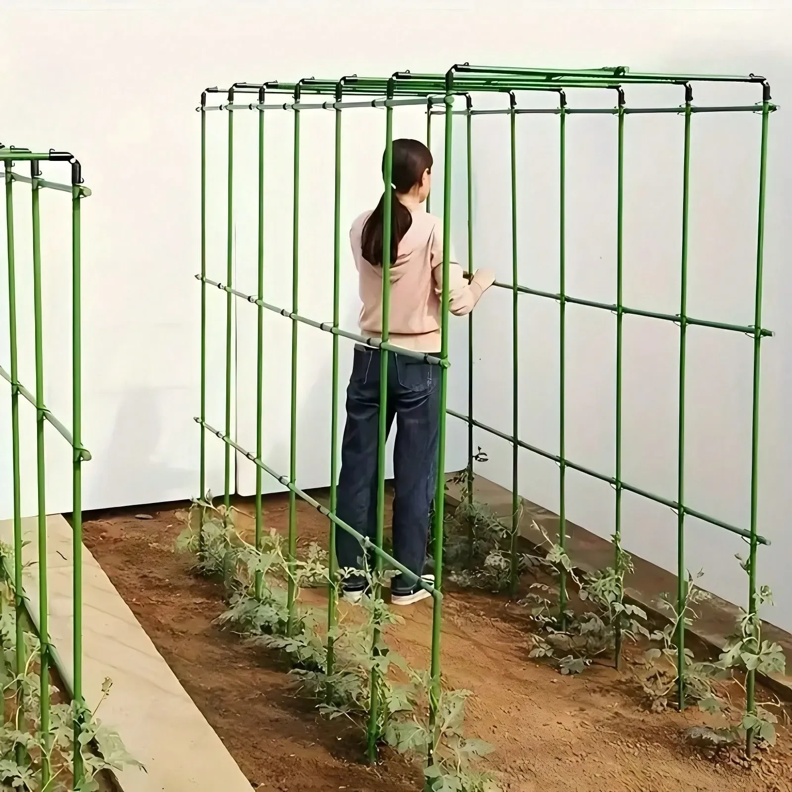 Sturdy Freely Combinable Garden Plant Support Set For Greenhouse Outdoor Gardening