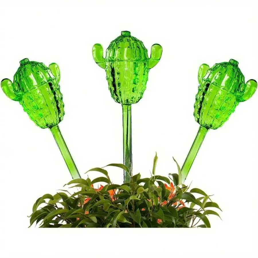 Immortal Shaped Automatic Drip Irrigation System Cactus Theme Styling For Indoor Potted Plant Waterer