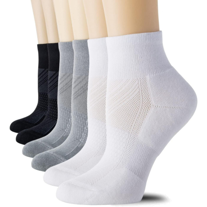 6 Pairs Women Running Ankle Athletic Sport Cushioned Socks