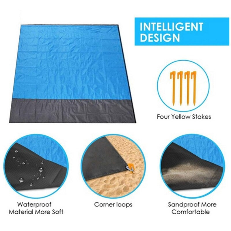Waterproof Pocket Beach Folding Camping Mat-USA Camp Zone