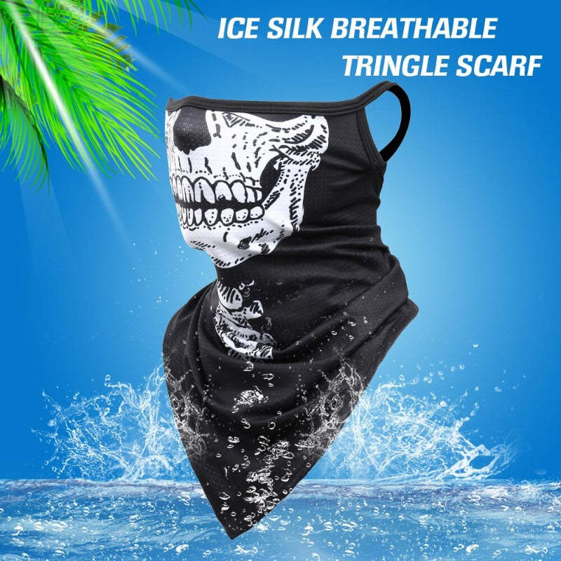 Summer Bandana Triangle Face Mask With Hanging Ears-USA Camp Zone