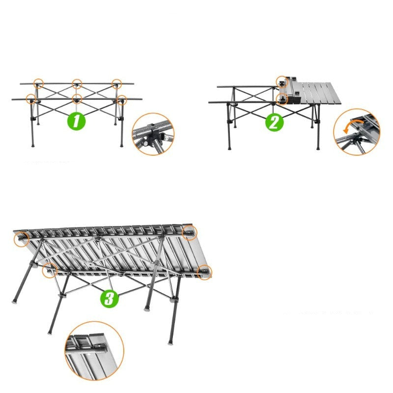 Folding Camping Table With Storage Carrying Bag-USA Camp Zone