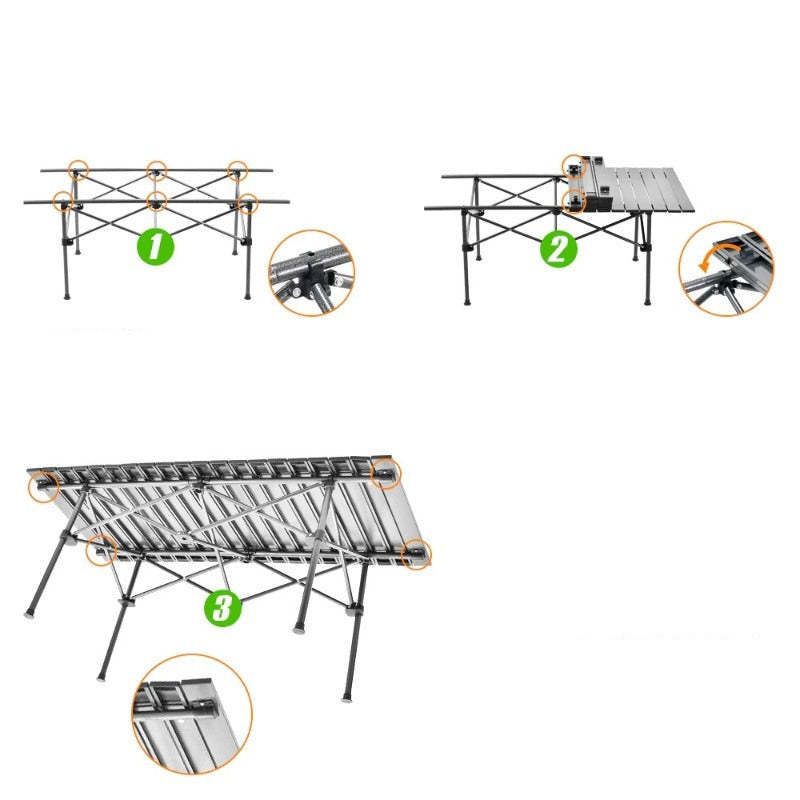 Folding Camping Table With Storage Carrying Bag-USA Camp Zone