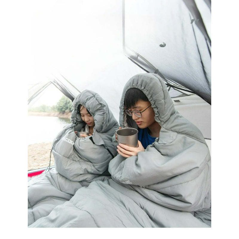 Gray Two Season Camping Sleeping Bag-USA Camp Zone