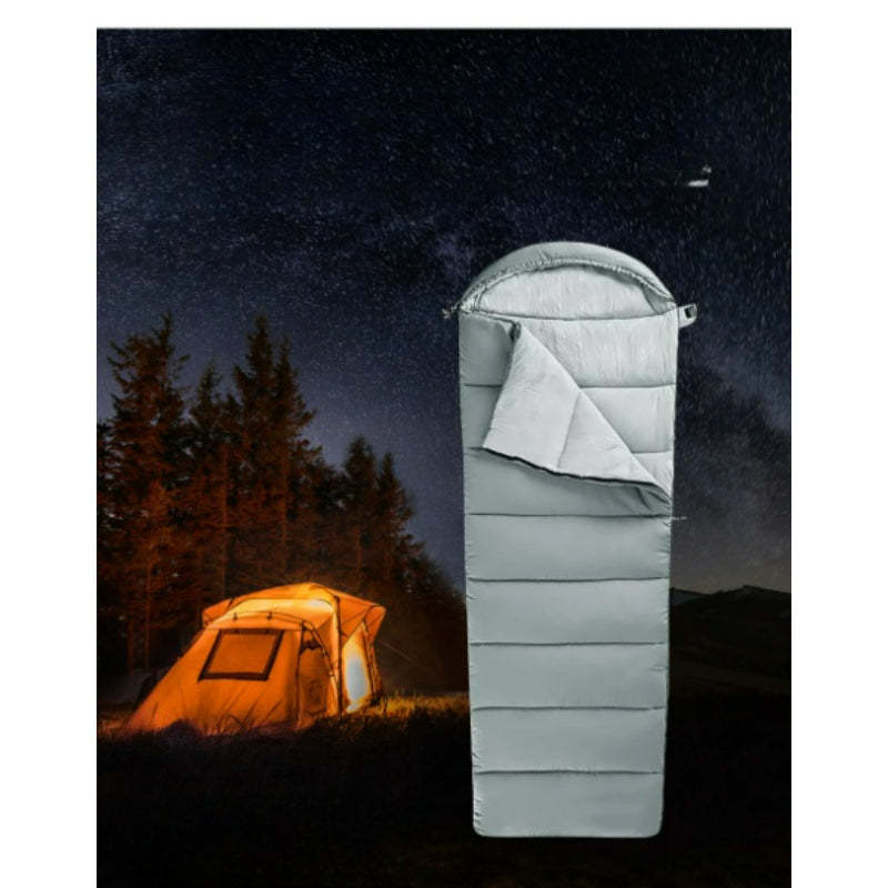 Gray Two Season Camping Sleeping Bag-USA Camp Zone