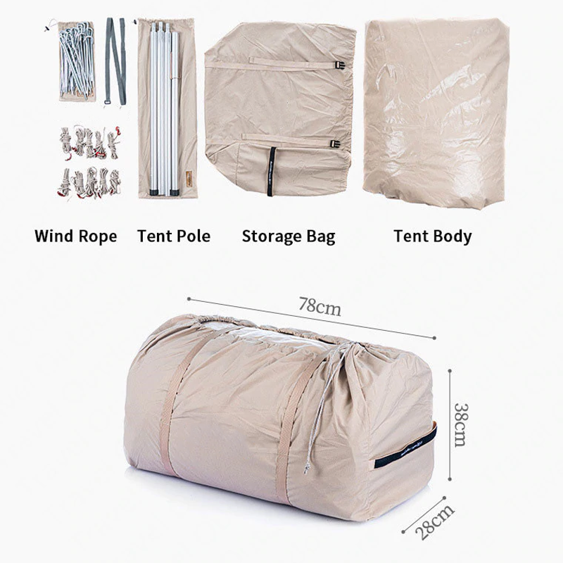 Large Pyramid Tent 163*110 Inches (For 5-8 People)-USA Camp Zone