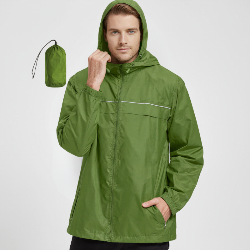 Lightweight Hooded Raincoat For Men