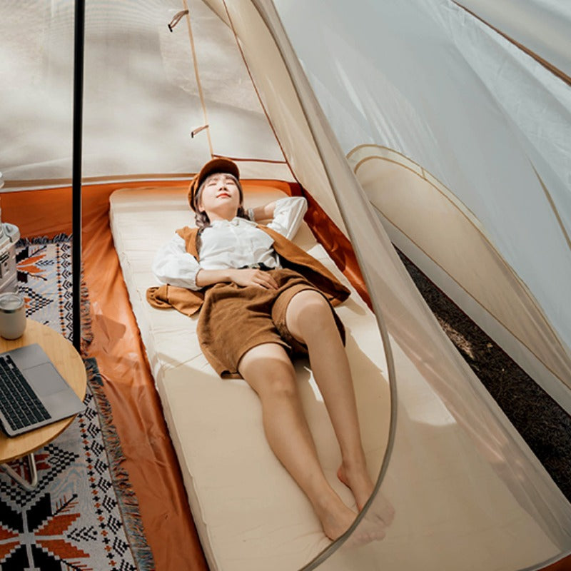 Self Inflatable Double Folding Sleeping Camping Mat-USA Camp Zone