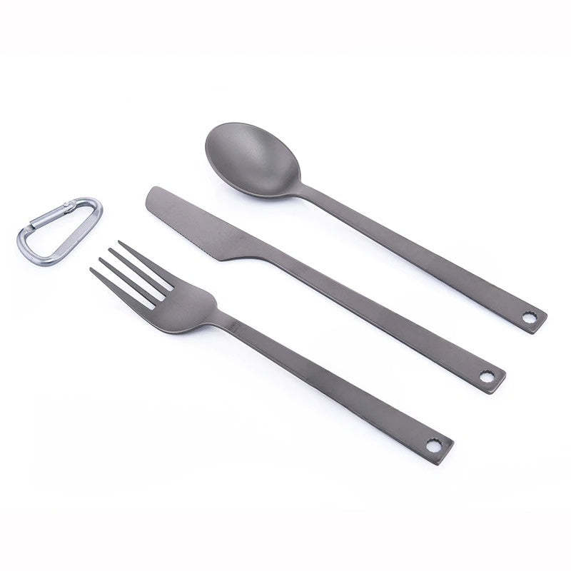 Titanium Fork Knife Set-USA Camp Zone