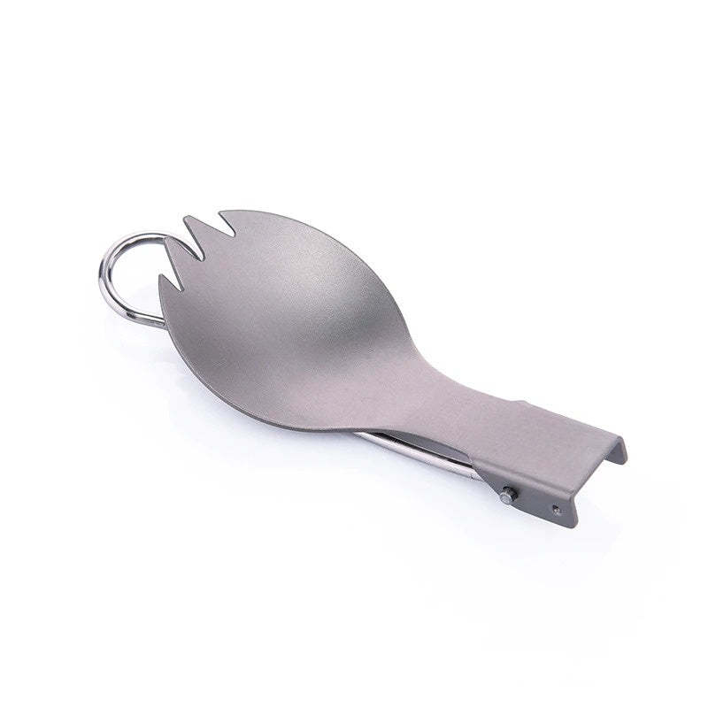 Titanium Two In One Spoon For Camping And Picnic-USA Camp Zone