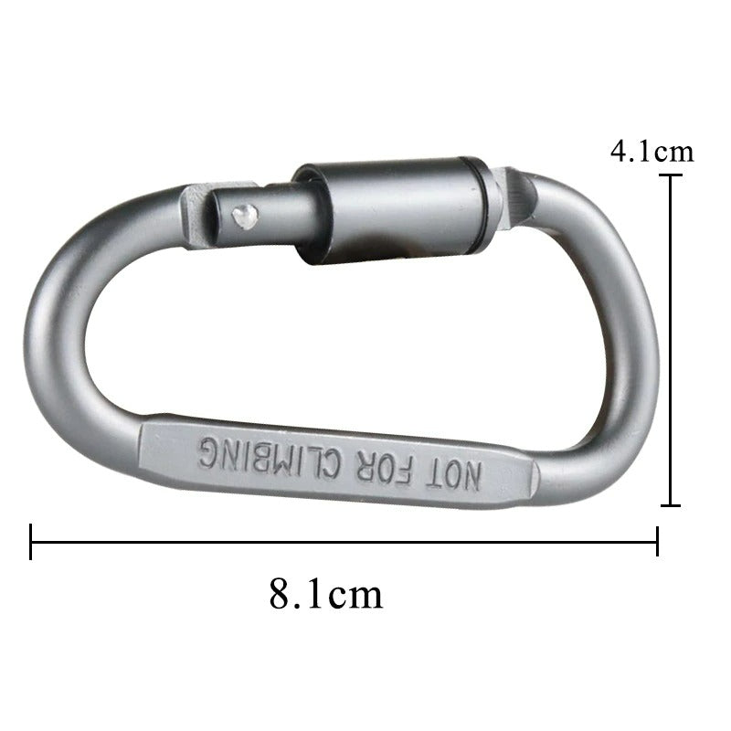 Survival D-Ring Locking Carabiner Clip-USA Camp Zone