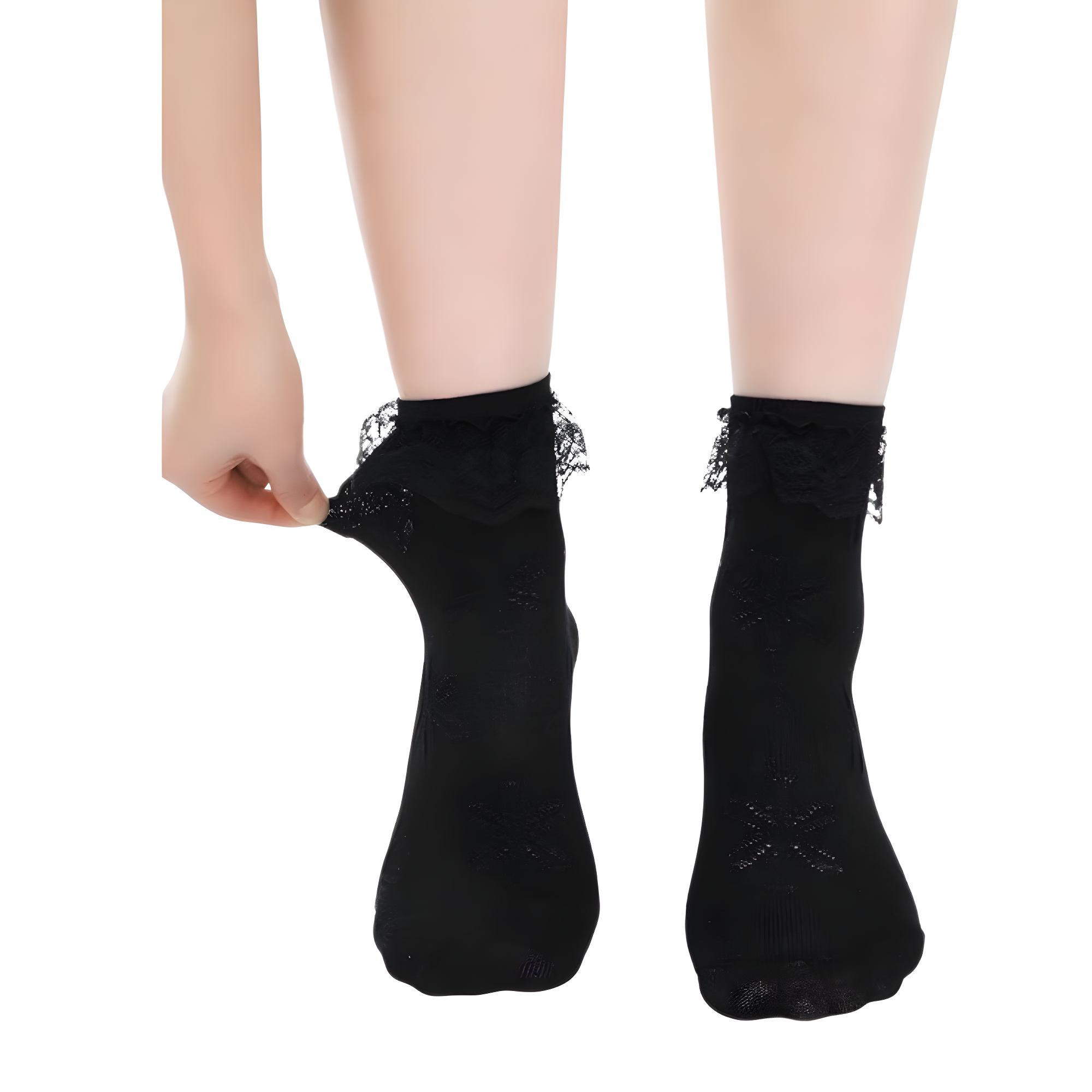 6 Pairs Women Lace Ruffle Ankle Socks 