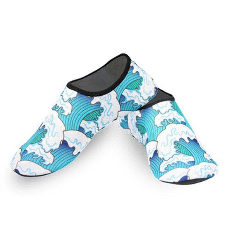 Printed Thin Multi Prints Anti Slip Upstream Shoes-USA Camp Zone