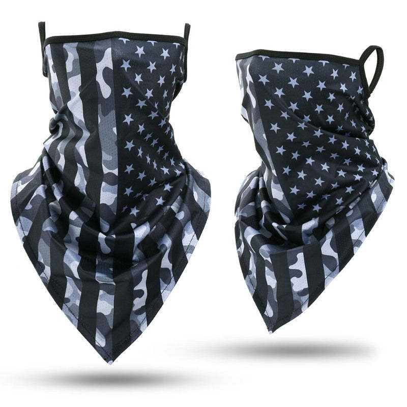 Summer Bandana Triangle Face Mask With Hanging Ears-USA Camp Zone