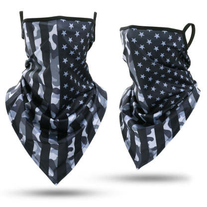 Summer Bandana Triangle Face Mask With Hanging Ears-USA Camp Zone