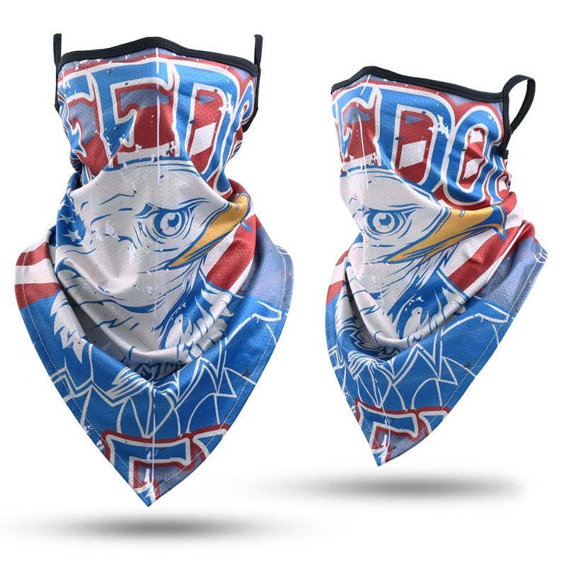 Outdoor Bandana Triangle Face Mask With Hanging Ears-USA Camp Zone