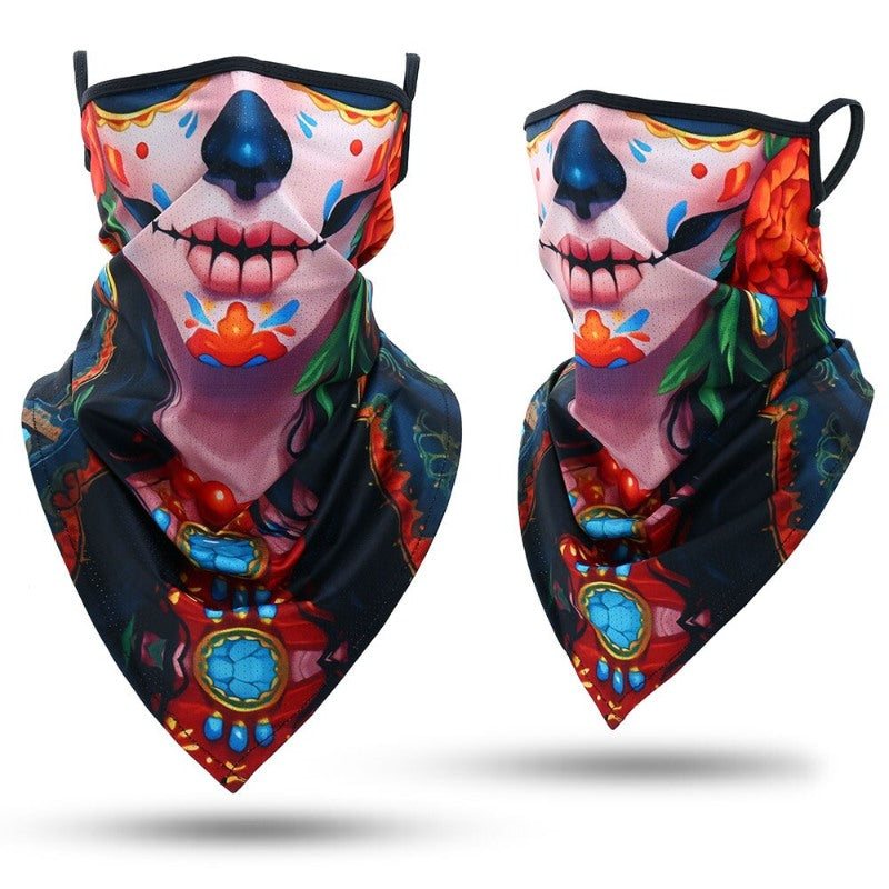 Outdoor Bandana Triangle Face Mask With Hanging Ears-USA Camp Zone