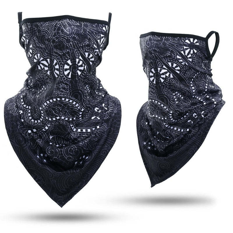 Outdoor Bandana Triangle Face Mask With Hanging Ears-USA Camp Zone