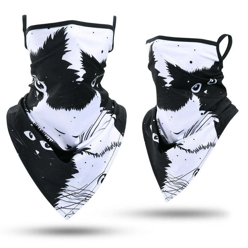 Outdoor Bandana Triangle Face Mask With Hanging Ears-USA Camp Zone