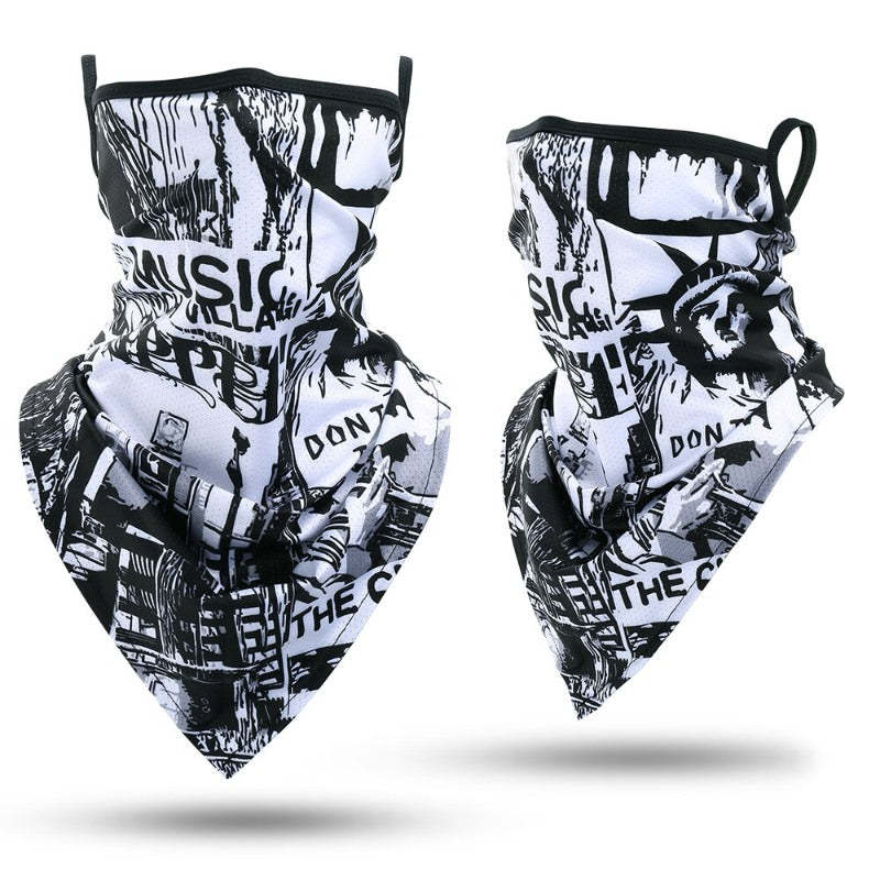 Outdoor Bandana Triangle Face Mask With Hanging Ears-USA Camp Zone
