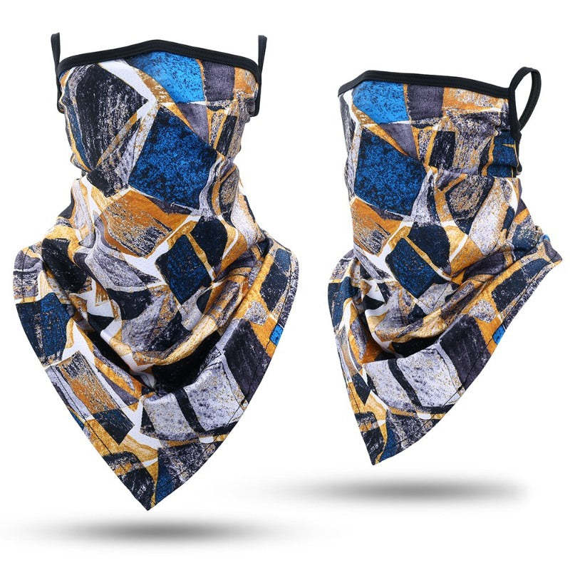 Summer Bandana Triangle Face Mask With Hanging Ears-USA Camp Zone