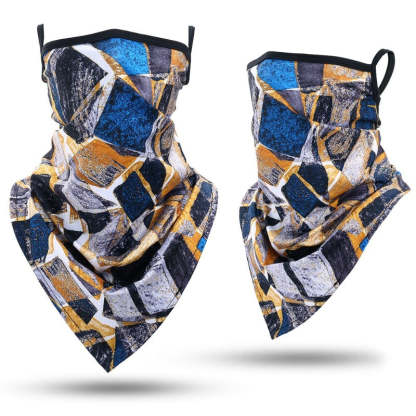 Summer Bandana Triangle Face Mask With Hanging Ears-USA Camp Zone