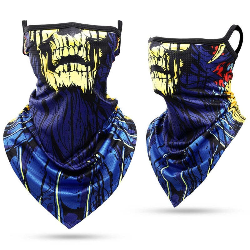 Summer Bandana Triangle Face Mask With Hanging Ears-USA Camp Zone